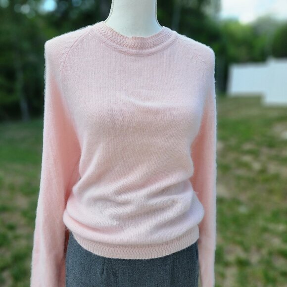 The Old Favourite Cotton Sweater - Pink A Boo/Sage